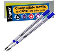 Jaymo Ricambio per Cross Slim 8783 - Misura 102 mm di lunghezza - Ricarica per penna a sfera - 2 blu