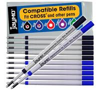 Jaymo Ricambio per Cross Slim 8783 - Misura 102 mm di lunghezza - Ricarica per penna a sfera - 6 nero + 6 blu