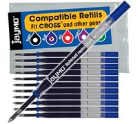 Jaymo Ricambio per Cross Slim 8910-2 - Misure 4 in / 102 mm di lunghezza - Ricarica per penna a sfera gel - 12 blu