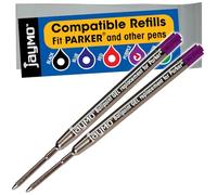 Jaymo - Ricambio per penna a sfera Parker 30525PP/30526PP, 98 mm di lunghezza, confezione da 2, colore: Viola