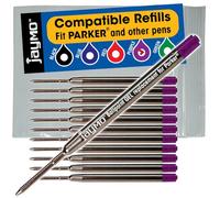 Jaymo - Ricambio per penna a sfera Parker 30525PP/30526PP, 98 mm di lunghezza, G2, colore: Viola