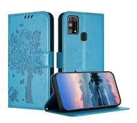 JayModCase Custodia per Samsung Galaxy M31 /M21S /F41, Flip Portafoglio Pelle Cover con [Slot Schede] [Magnetico] [Cavalletto] Antiurto Compatibile con Samsung M31 - Blu