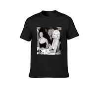 Jayne Mansfield Sophia Loren Looking Her Boobs 331 Unisex 100% Cotton Short-Sleeve T-Shirts Black XL