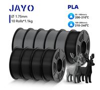 JAYO 5.5KG/10KG 3D filamento PLA Nero/Bianco/Grigio 1.75mm 1.1KG/SET 3D consumo