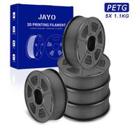 JAYO 5KG Grigio PETG 1,75mm Filamento per stampante 3D 1,1KG Elevata tenacità