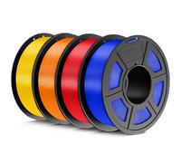 JAYO Filamento PLA 1,75 mm 4,4 kg per stampante 3D PLA bundle, 1,1 kg per bobina, 4 bobine, multicolore per la maggior parte delle stampanti 3D FDM (rosso, blu, giallo, arancione)