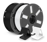 JAYO PLA 1.75 mm - Pack 2 Bobine (2 x 1.1 kg / 2.2 kg, ~720 m), Nero e Bianco, Basso Ritiro, Stampa Facile, Precisione ±0.02 mm, Bobinato Ordinato, Ideale per Principianti ed Esperti