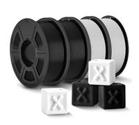 JAYO PL Filamento 1.75 mm Nero&Bianco Bundle 4.4kg, Filamento per Stampante 3D PLA Plus di Maggiore Tenacità, Precisione Dimensionale +/- 0.02 mm, Neatly Wound, 4 Bobine