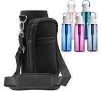 JAYOBGO Borsa per borraccia Brita da 760 ml, con tracolla regolabile, accessorio per borraccia sportiva Brita da 760 ml, con tasca per telefono (nero)