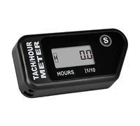 Jayron Contagiri Digitale LCD Contagiri Induttivo Display Contaore RPM Max Impermeabile per La Maggior Parte Dei Motori A Gas Marine ATV Generatore Trattore Prato Moto (nero)