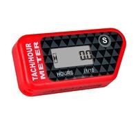 Jayron Contagiri Digitale LCD Contagiri Induttivo Display Contaore RPM Max Impermeabile per La Maggior Parte Dei Motori A Gas Marine ATV Generatore Trattore Prato Moto (rosso)