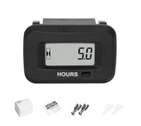 Jayron JR-HM038AD AC/DC da 5V a 277V,kit Contaore LCD Digitale,ore di Funzionamento Parziali Azzerabili,Batteria Integrata,Impermeabile,Utilizzare per Generatore di Trattorini Rasaerba ZTR