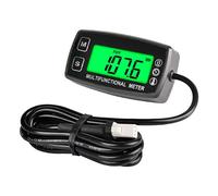 Jayron Retroilluminazione LCD Contagiri Motore Olio Termometro Acqua Indicatore Display Digitale Batteria Sostituibile per Moto ATV Boat Marine Compressor Cleaners(TS001)