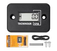 Jayron Tach Contaore Digitale LCD Contagiri Induttivo Potente Misurazione RPM Design Impermeabile,per Motore a gas Rasaerba Moto (2 tempi) (nero)