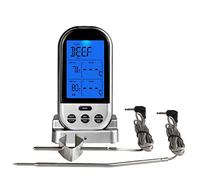 Jayron Termometro Digitale per Carne Senza fili Timer da Cucina con Doppia Sonda Termometro da Cucina per Barbecue Forno per Affumicatoio di Manzo Barbecue