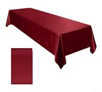 Jayruit Tovaglia in raso per feste, 145 x 260 cm, migliora l'atmosfera della tua celebrazione, diversi colori sorprendenti tra cui scegliere (rosso vinaccio)