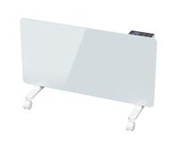 Jayseuw Riscaldamento a convettore elettrico in vetro 2000 W, app Wi-Fi | Da parete/pavimento, con telecomando e 4 ruote, 2 frenate. IP24 e protezione da surriscaldamento per bagno, ufficio
