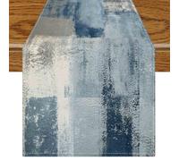 Jayusaror Runner Tavola Moderno Blu Runner da Tavolo Decorazione Primaverile Retrò Boho 40 x 100 cm Centro Tavola Moderno Decorazione Centrotavola Invernale Autunnale da Interno