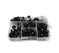 JAYWIS Bulloni per Motocicletta, Viti per Suzuki GSXR 600 750 1000 K1-K8 SV650/X, Kit da 195 Pezzi, Bulloni per Carenatura, Parabrezza, Dadi Kit Bulloni per Carenatura(Nero)