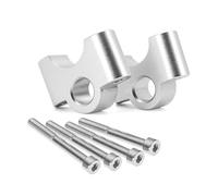 JAYWIS Manubrio Rialzato Riser Manubrio Moto per B&MW R1200GS R1250GS LC ADV S1000XR R 1250 GS 32MM Adattatore Prolunga Morsetto Manubrio Drag Riser Manubrio(Argento)