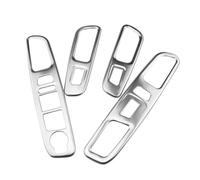 JAYWIS Set per Interni Adesivi per Interni Auto per Jeep per Renegade 2014-2021, Copri-Interruttore Alzacristalli, 4 Pezzi, ABS(Acciaio Inossidabile)