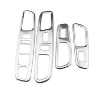 JAYWIS Set per Interni Adesivi per Interni Auto per Jeep per Renegade 2014-2021, Copri-Interruttore Alzacristalli, 4 Pezzi, ABS(Argento Opaco)