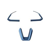 JAYWIS Set per Interni Adesivo per Interni Auto per Mazda 3 6 CX3 CX5 CX8 CX9, per Axela E per ATENZA 2017-2019, Coprivolante con Paillettes(Blu)
