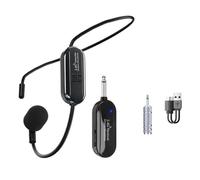 Jaywool Microfono wireless professionale per cuffie, microfono trasmettitore per sistema radio vocale, lezioni di chitarra, fitness, gaming