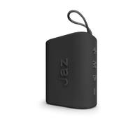 JAZ cassa wireless mini con laccio, speaker portatile, 3 Watt di potenza, compatibile con chiavette USB, schede SD, cavo AUX, mcirofono integrato, controlli multifunzione, in tessuto, nero