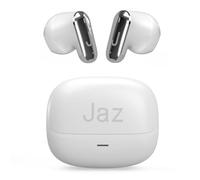 JAZ Orion - Cuffie Auricolari Semi In-Ear True Wireless Stereo, Ultra Compatti, Custodia di Ricarica, Microfono Integrato, Controlli Touch, per Smartphone, Tablet, Laptop, 20 Ore, Bianco