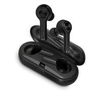 JAZ SBS Auricolari True Wireless Stereo NOTE, cuffiette in metallo per musica e chiamate, auricolari neri con comandi touch, base di ricarica, archetti in silicone, cavo USB-C per ricarica inclusi