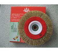 JAZ SPAZZOLA CIRCOLARE ∅ 150mm 6" CT-1505E acciaio ottonato ondulato mola banco
