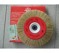 JAZ SPAZZOLA CIRCOLARE ∅ 200mm 8" CT2005E acciaio ottonato ondulato mola banco