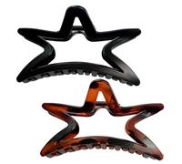 JazSwirl Clip per capelli a stella nera, confezione da 2 fermagli per capelli opachi Y2K a forma di stella, accessori per capelli Y2K