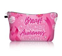 JazSwirl La borsa di trucco del cancro al seno, consapevolezza del cancro al seno compone le borse, piccole borse cosmetiche, Rosa, classico