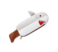 Jazuaiao Astuccio con creature marine | Astuccio portapenne in peluche con chiusura a cerniera, spazioso contenitore per articoli scolastici, organizer da scrivania