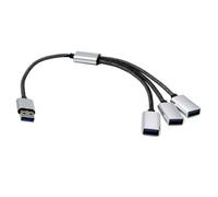 Jazuaiao Cavo adattatore da USB maschio a 3/2 femmina 2.0 OTG Splitter Cable Converter Hub multiplo
