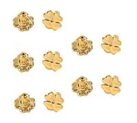 Jazuaiao Clovers - Serrature per orecchini, resistenti al sudore, non irritanti, per orecchini a perno e stabilizzatori per orecchini a forma di trifoglio per tutto il giorno, One Size, come descritto