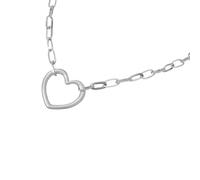 Jazuaiao Collana con ciondolo a forma di cornice, catena con graffetta | Collana con ciondolo a forma di cuore esagerato, catena moderna con graffetta, che esprime amore, gioielli alla moda
