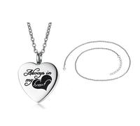 Jazuaiao Collane per lutto per Ashes Love | Espositore per messaggi d'amore funebri con messaggio d'amore interno in acciaio inox