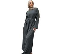 Jazvano Abito da donna Abaya per musulmano Eid Abito da preghiera Dubai Donne Maxi Caftano Islamico Salah Del Giorno Abito Morbido Musulmano Donne Abbigliamento