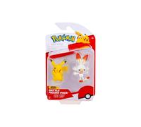 JAZWARES Battle Figure Pack: Pokemon - Scorbunny & Pikachu Statua
