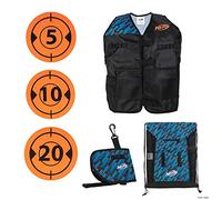 Jazwares- Elite Deluxe Tactical Gear Pack-Gilet tattico con Fondina per l'anca, Zaino Cinch e 5 bersagli-Blast in Battle with Nerf-AMAZONEXCLUSIVE, Multicolore, NER0311