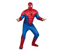 Jazwares Marvel - Costume da Spider-Man per adulti, costume di Halloween, da uomo, con licenza ufficiale, taglia L