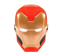 Jazwares Marvel Iron Man - Maschera 3D in plastica con fori per gli occhi e cinturino elastico, colore: rosso