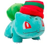 Pokémon Peluche PKW W4 Bulbasaur (Bisasam) invernale con berretto a righe 20 cm - Ufficiale