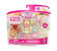 Jazwares Royale - Bambola di fata naturale alta 7,6 cm, 1 figura con 9 accessori alla moda, codice articolo virtuale incluso, serie 1, età 5+