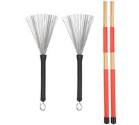 Jazz Drum Stick, Set di pennelli per bacchette, accessori a percussione in metallo, strumento domestico per principianti amanti della musica