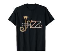 Jazz - Maglietta Word Art con Strumenti in Ottone Maglietta