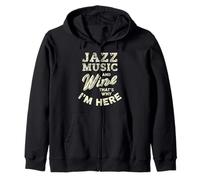 Jazz Musica e Vino Amante I Love Jazz Fest Jazz Festival Felpa con Cappuccio